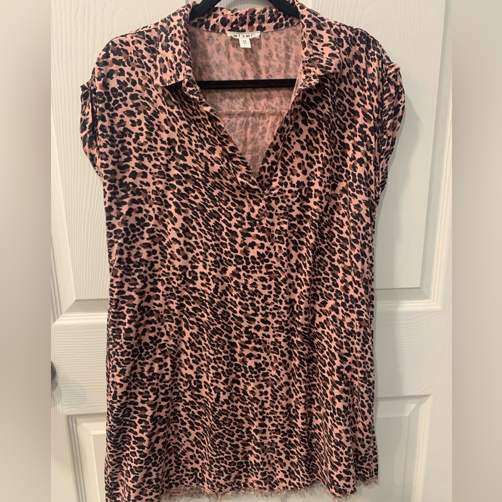 Miami Leopard Print V-Neck Mini Western dress